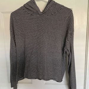 Black And White Striped Hoodie